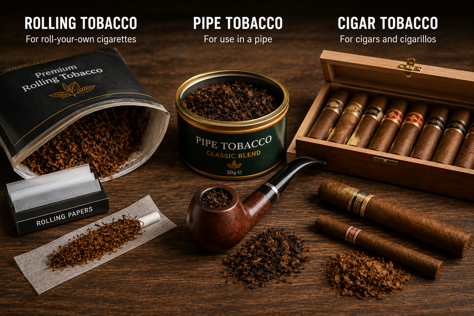 Types of Tobacco Explained: Rolling, Pipe and Cigar Tobacco