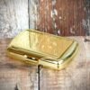 Tobacco Tin with Paper Holder Gilt Finish