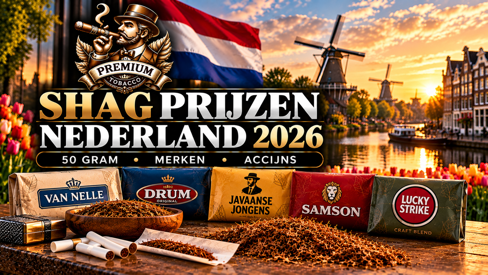 Shag Prijzen Nederland 2026: 50 Gram, Merken en Tabaksaccijns